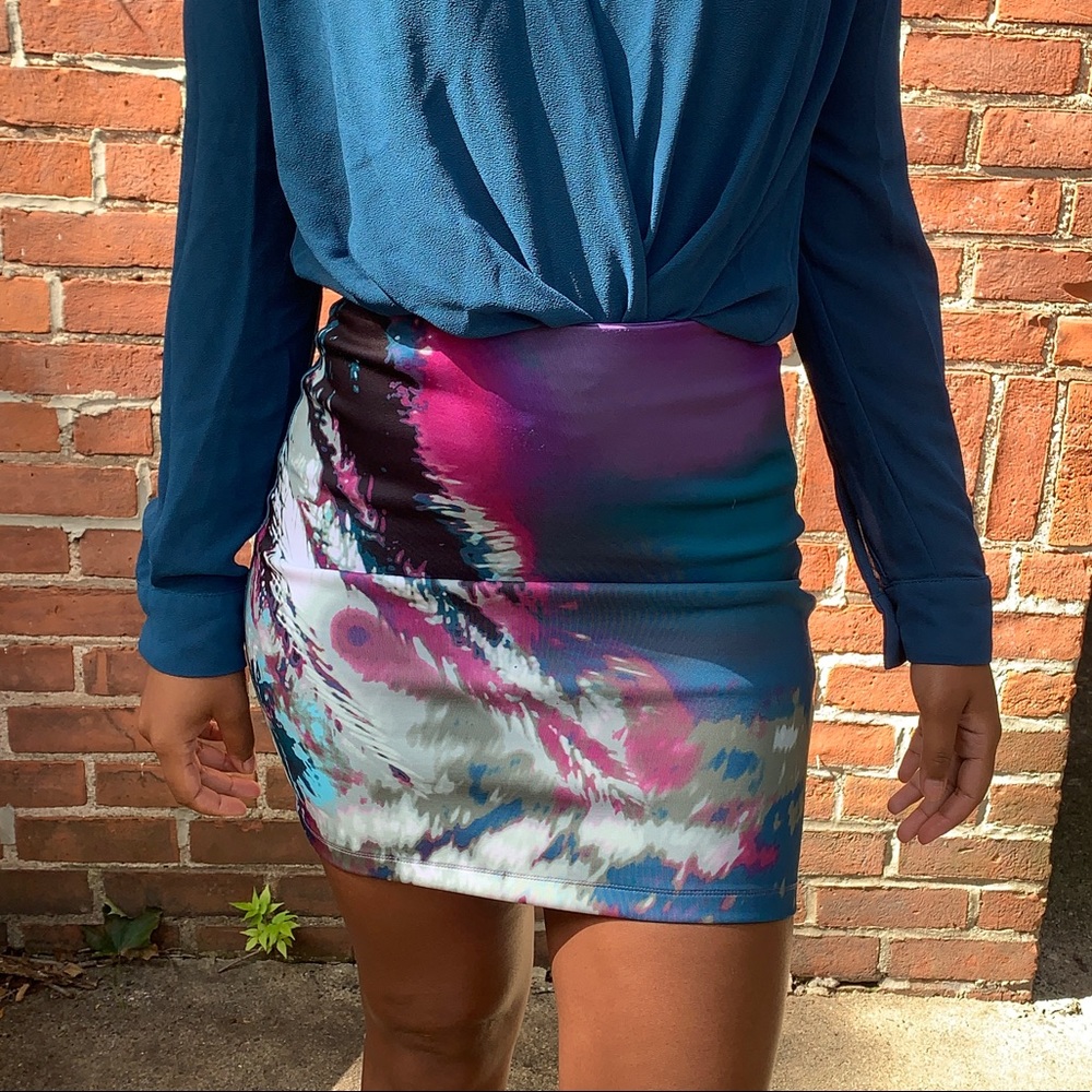 bebe colorful skirt